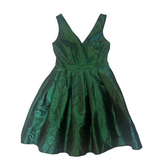 WICKED Hunter Green Shimmer Dress Size 12 Bow Detail Witchy Ballet Core Whimsy - Picture 9 of 15